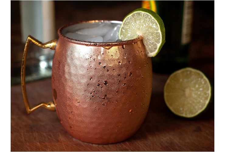 Moscow Mule Cocktail Coffee Cup Rose Gold Hammer-pattern Cup