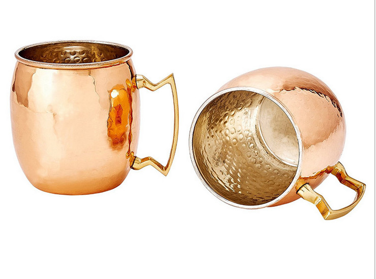莫斯科之驢銅杯 騾子雞尾酒專用酒杯 不銹鋼錘印鍍玫瑰金色