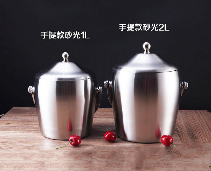 Thickened Double-layer Stainless Steel Ice Bucket