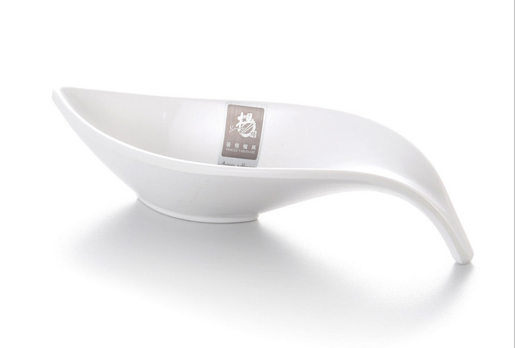 4039高档仿瓷美耐皿带手柄泡汤拉面条碗 特色耐摔耐白色螺纹碗