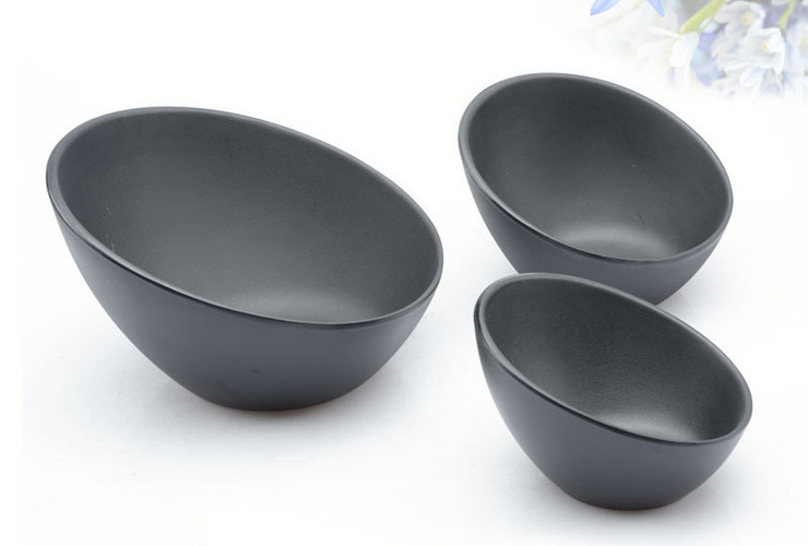 A5 Melamine Ceremic-like Tableware Tilted-mouth BowlSalad Bowl Casual Small Food Bowl