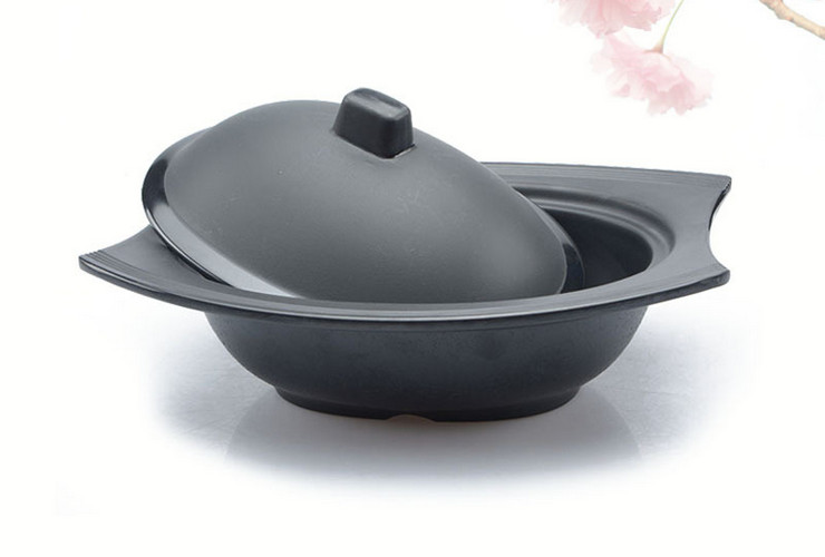 日韩料理餐具仿瓷密胺碗创意带盖碗套装 大碗汤碗 加厚耐摔耐用
