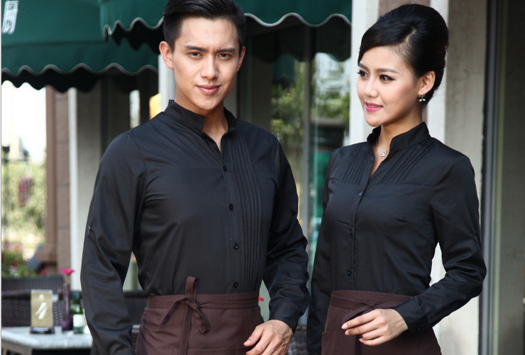 Hotel Restaurant Floor Western Restaurant Coffee Shop Workwear Restaurant Floor Uniform long-sleeve Shirt