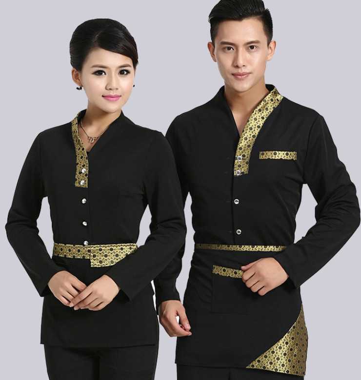 Hotel Restaurant Floor Hotpot Shop Chinese Restaurant Workwear Restaurant Floor Uniform long-sleeve Shirt