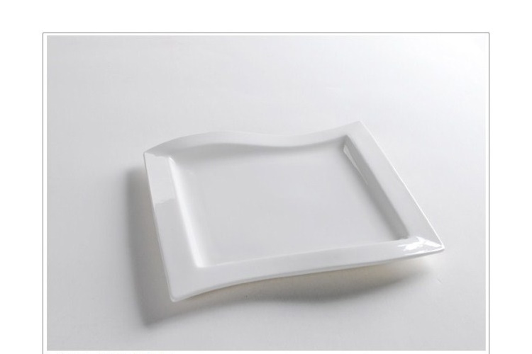 陶瓷 10寸S形創意正方轉角盤