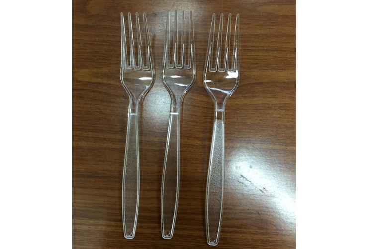(Box) Disposable Transparent Classic Frosted 7-inch Fork