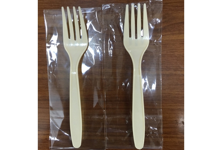 (Box) Disposable Individually Wrapped Plastic Black 6-inch Fork