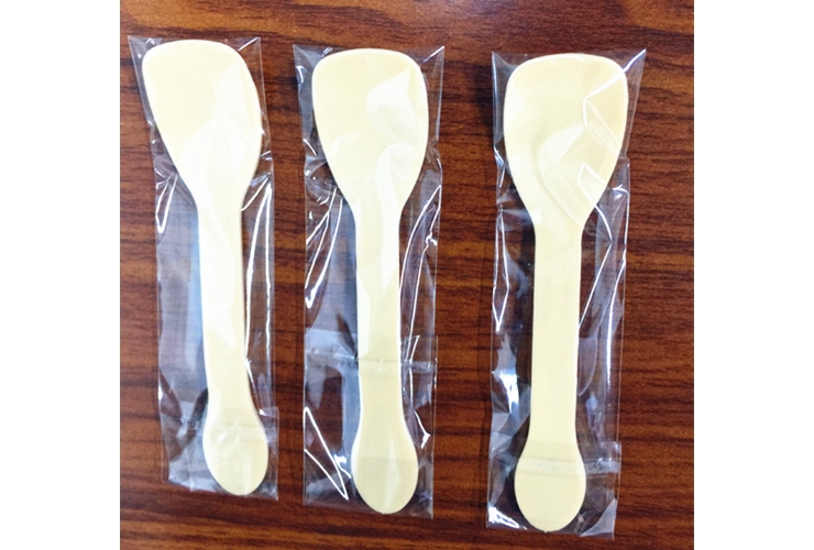 (Box) Disposable Individually Wrapped Plastic Ice-cream Spoon Small Spoon for Pudding