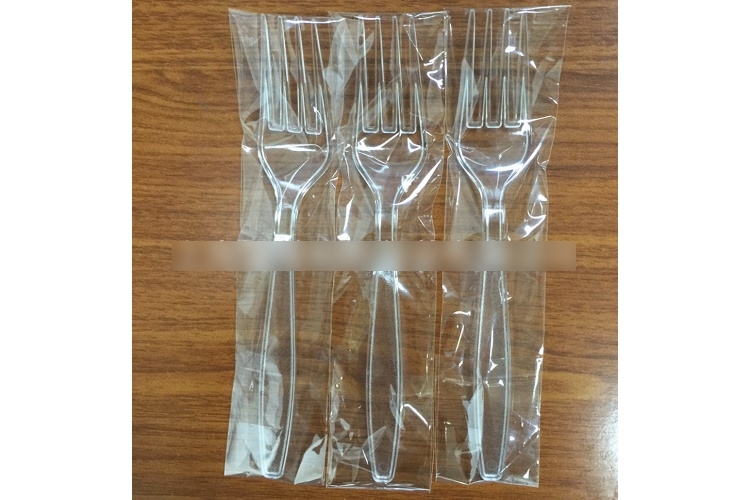 (Box) Disposable Individually Wrapped 7-inch Transparent Ford Thickened Western Meal Fork