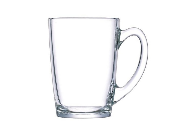 樂美雅清晨鋼化耐熱玻璃把杯 320ml 水杯玻璃冷水杯