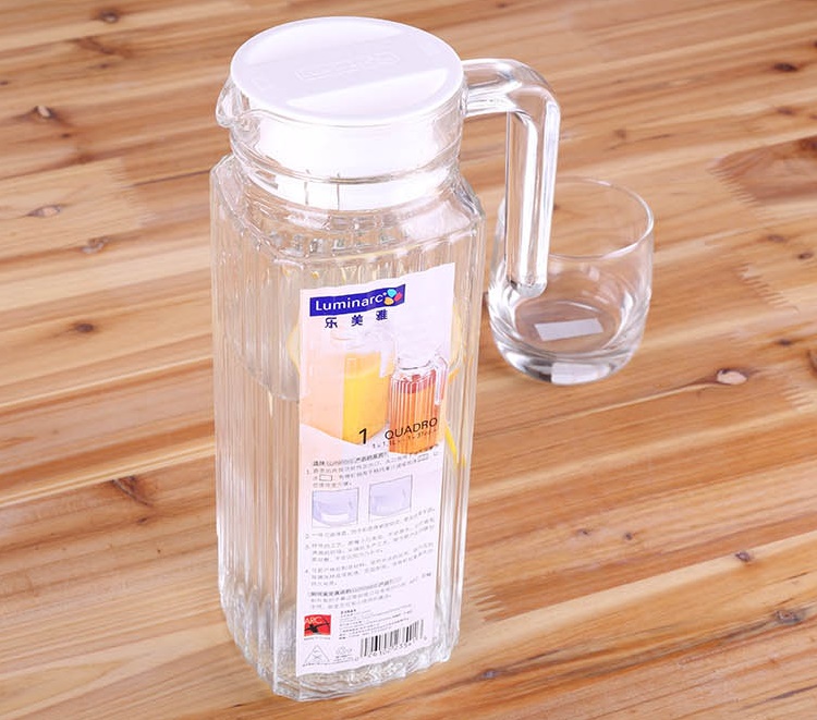 法國樂美雅大容量玻璃涼水壺 果汁啤酒牛奶壺 冷水壺 玻璃水壺