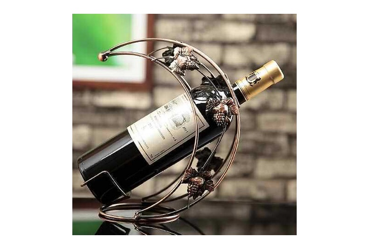 欧式红酒架创意葡萄酒架子 复古铁艺摆件 时尚简约红酒瓶架