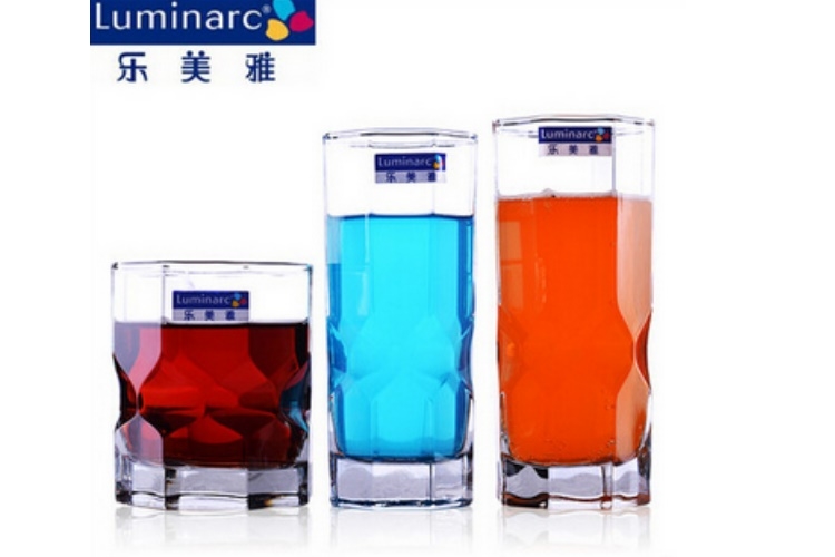 Luminarc Octagonal Colored Creative Heat-resistant Water Glass Octagonal Glass
