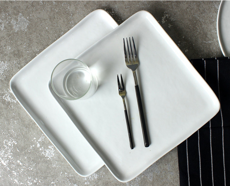 色釉簡約陶瓷餐具創意個性大盤子果盤碗咖啡館餐廳酒店餐具