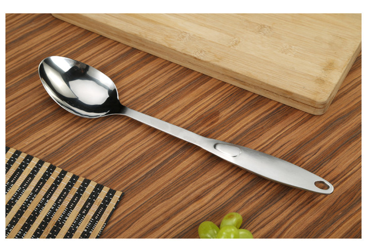 Stainless Steel Hollow-handle Bump Salad Spoon Anti-slip Thickened Salad Buffet Spoon