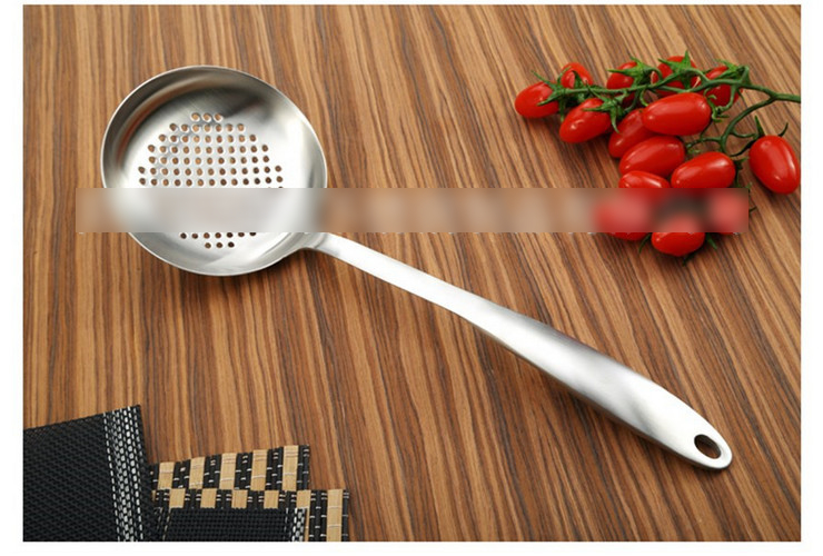 Stainless Steel Hollow-handle Round Leaking Spoon Frying Use Leaking Spoon