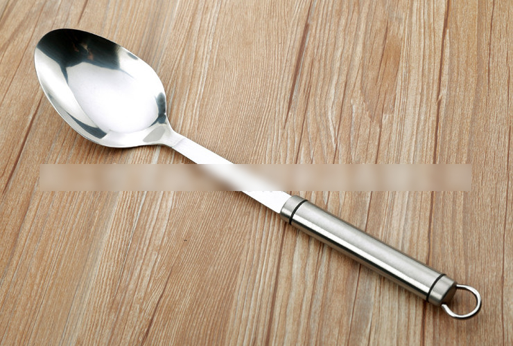 不銹鋼長柄勺子掛式密勺 自助餐勺 分菜勺