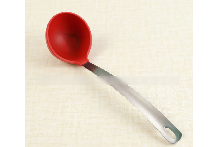 不銹鋼耐高溫不粘鍋大湯勺專用勺長柄硅膠湯勺粥勺歐檢