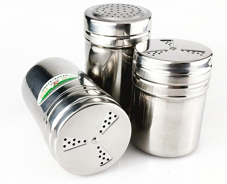 不銹鋼調料罐 撒粉筒 旋轉調味瓶味精胡椒粉罐廚房燒烤工具用品