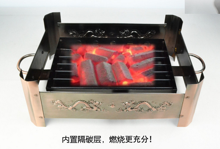 加厚烤魚爐 酒店烤魚爐 碳烤木炭酒精雙龍烤魚爐 燒烤架魚盤