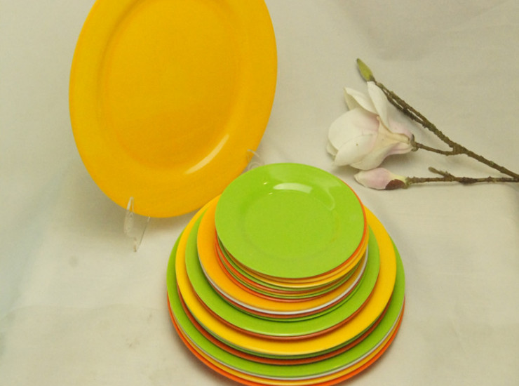 仿瓷西餐圓碟 美耐皿圓盤 塑料盤子 餐盤 圓盤 平盤 菜盤 白色盤