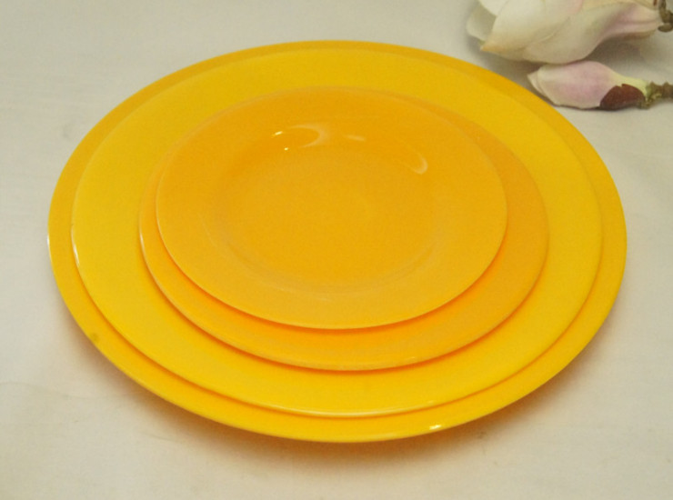 仿瓷西餐圓碟 美耐皿圓盤 塑料盤子 餐盤 圓盤 平盤 菜盤 白色盤