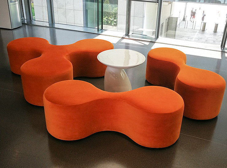 時尚個性沙發創意弧形簡約現代辦公室傢俱 (運費及安裝費另報)