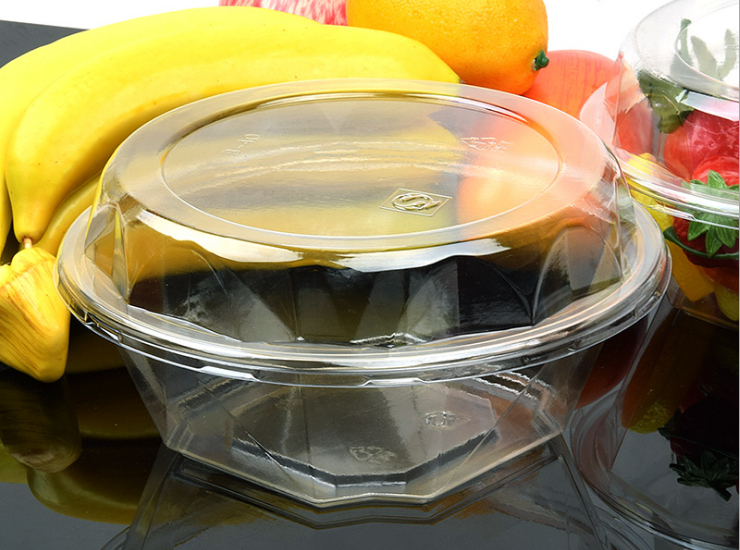 水果保鲜盒菱形PET带盖透明塑料盒加厚食品生鲜食品单格包装果盒 (包运送上门)