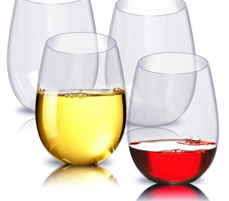玻璃塑料红酒杯套装 Tritan红酒杯食品级葡萄酒杯 (4个套装)