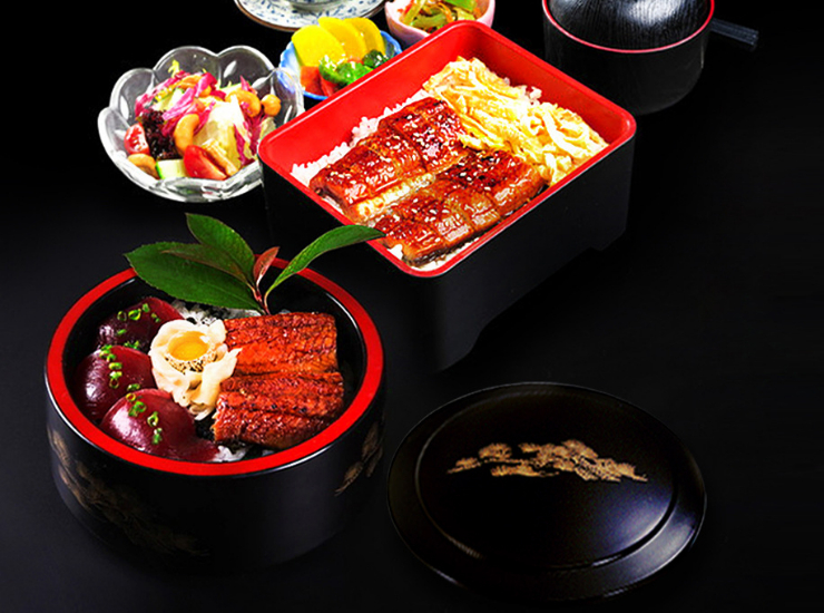 金扇鰻魚飯盒壽司料理便當盒單層帶蓋日式便當盒點心盒 (多款多尺寸)