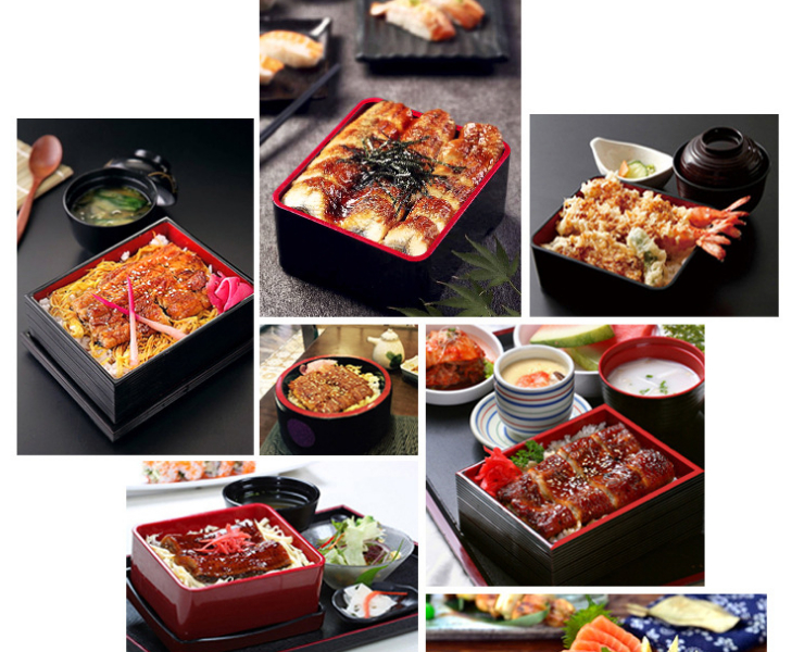 金扇鰻魚飯盒壽司料理便當盒單層帶蓋日式便當盒點心盒 (多款多尺寸) - 關閉視窗 >> 可點按圖像