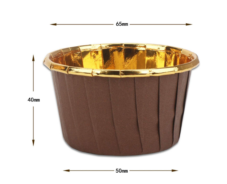 (箱/3000個) 金色銀色蛋糕紙杯單面鋁箔卷邊紙杯耐烤耐高溫馬芬麥芬紙托卷口杯 (包運送上門)