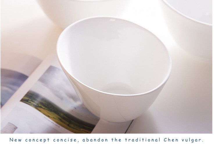 (Have Samples) Low Bone China Ceiling Tilt Salad Bowl Vegetable Bowl Hotel Tableware White Bone Ceramic Bowl