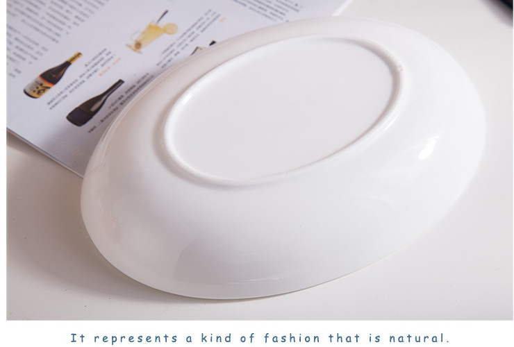 (Have Samples) Low Bone China Ceramic Oval Soup Plate Creative Tableware European And American Japanese Tableware