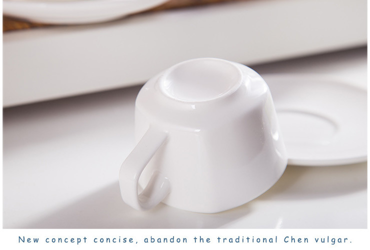 (有樣品) 低骨瓷陶瓷四方咖啡杯 咖啡廳西餐廳專用 骨質瓷