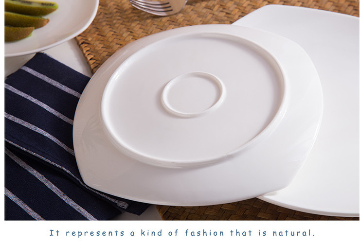 (有樣品) 低骨瓷陶瓷四方淺式盤 白胎骨質瓷牛排盤 飯盤 西餐盤 中餐盤 涼拌菜類盤