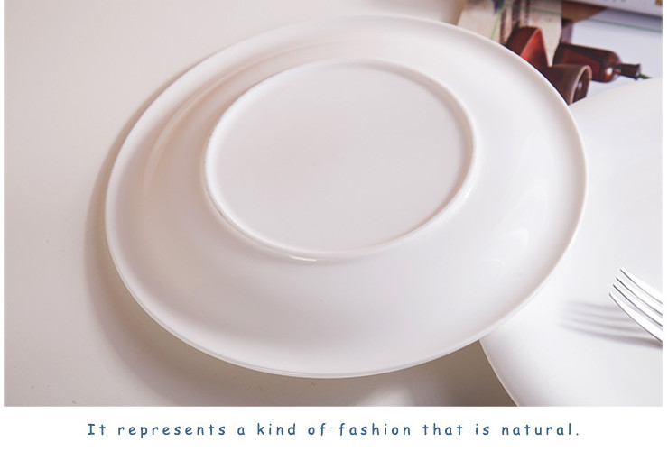 (Have Samples) Low Bone China Ceramics Anti-Side Pan Steak Plates Bow-Shaped Bowl European And Western Style Western Dishes