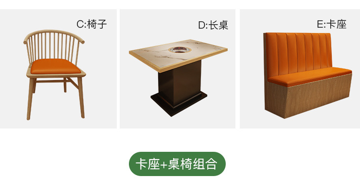 Hot Pot Table Restaurant Table Buffet Barbecue String Incense Hot Pot Table Induction Cooker Commercial Hot Pot Table and Chair Combination (Delivery & Installation Fee To Be Quoted Separately)