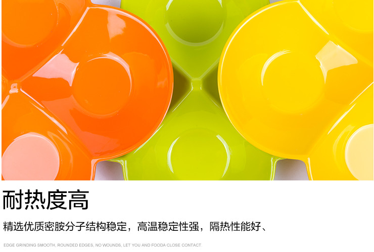 仿瓷彩色多格盤 密胺滷水拼盤特色KTV小吃盤塑料盤子卡通水果盤