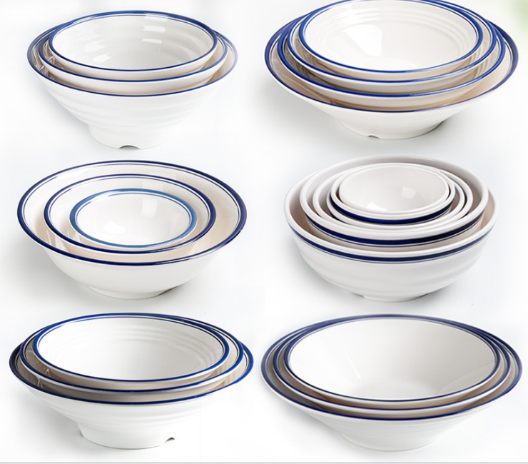 Imitation Porcelain Melamine Tableware Bowl Bowl Bowl Bowl Small Bowl Plastic Snack Bowl Rice Noodle Bowl Commercial (Multiple Styles & Sizes)