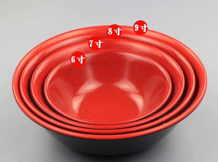 仿瓷/密胺/美耐皿/塑料碗 湯粉碗 麵條碗 淺坡碗 小盆 反口碗