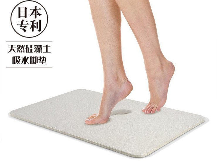 日本專利 硅藻土腳墊浴室地墊防滑墊日本熱銷硅藻泥腳墊 (2尺寸5色)