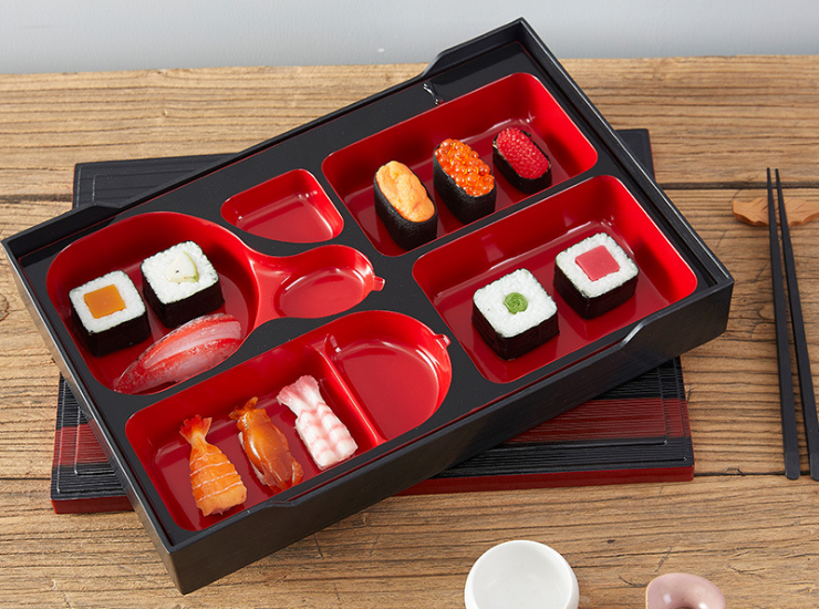 九宮格款日式料理便當盒 單層飯盒 壽司環保便攜食盒
