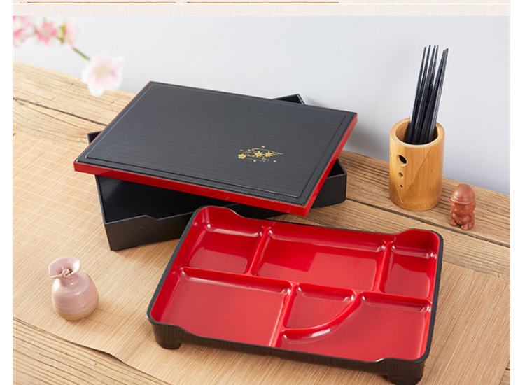 九宫格款日式料理便当盒 单层饭盒 寿司环保便携食盒
