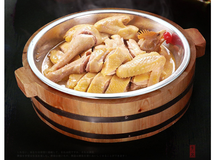 韩式寿司盘木桶饭木桶盖浇饭木饭桶菜盘餐厅蒸鸡木盆商用龙虾盘子 (多尺寸)