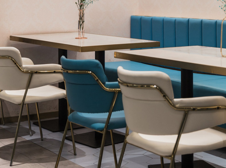 輕奢西餐廳桌椅組合ins簡約休閒時尚咖啡廳椅子甜品店奶茶店卡座