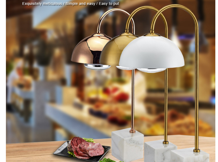 大理石時尚保溫燈 電加熱保溫設備 自助餐烤肉披薩熟食保溫燈