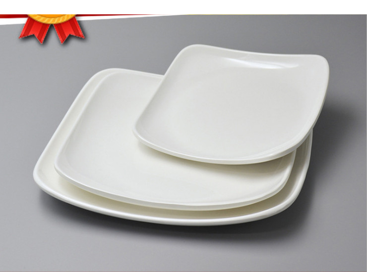 密胺仿瓷餐具美耐皿四方盤 塑料快餐蓋澆飯盤餐具套裝批發