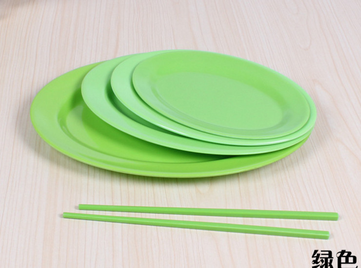 密胺仿瓷餐具美耐皿塑料盤子碟子彩色橢圓形菜碟旦碟腰盤
