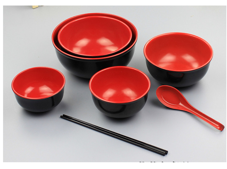 美耐皿密胺仿瓷餐具直口碗适用于麻辣烫面碗